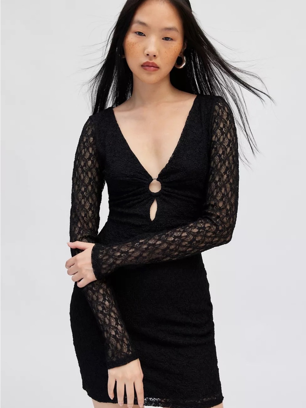 NWT Silence + Noise Bella Lace Key-Hole Mini Dress from Urban Outfitters